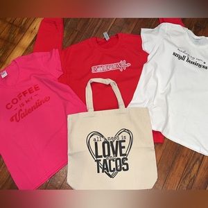 Custom T-shirt’s any size & Personalized Tote bags for sale